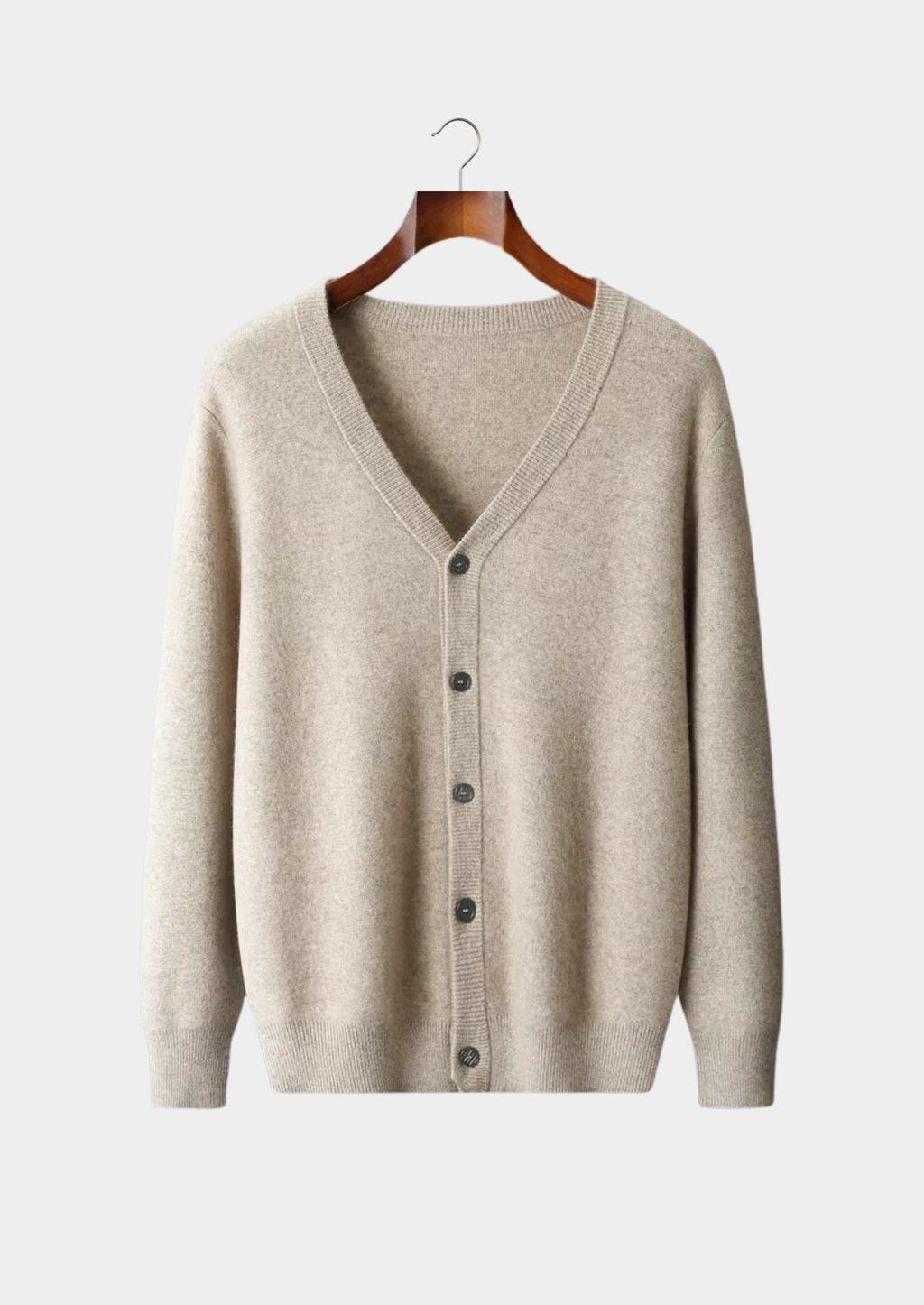 Men’s Cardigan with Long Sleeves and Front Opening