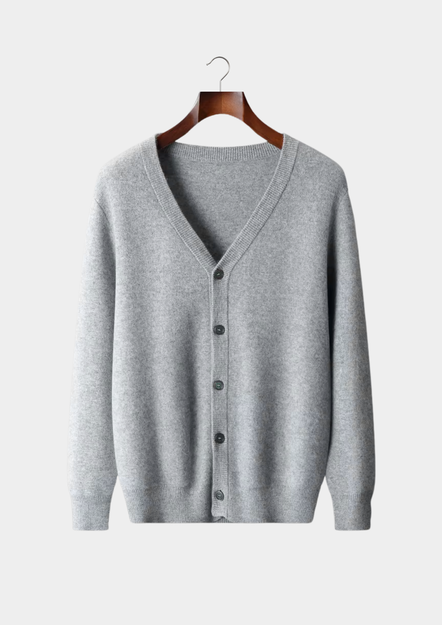 Men’s Cardigan with Long Sleeves and Front Opening
