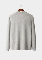 Men’s Knit Cardigan with Polo Collar and Button Front