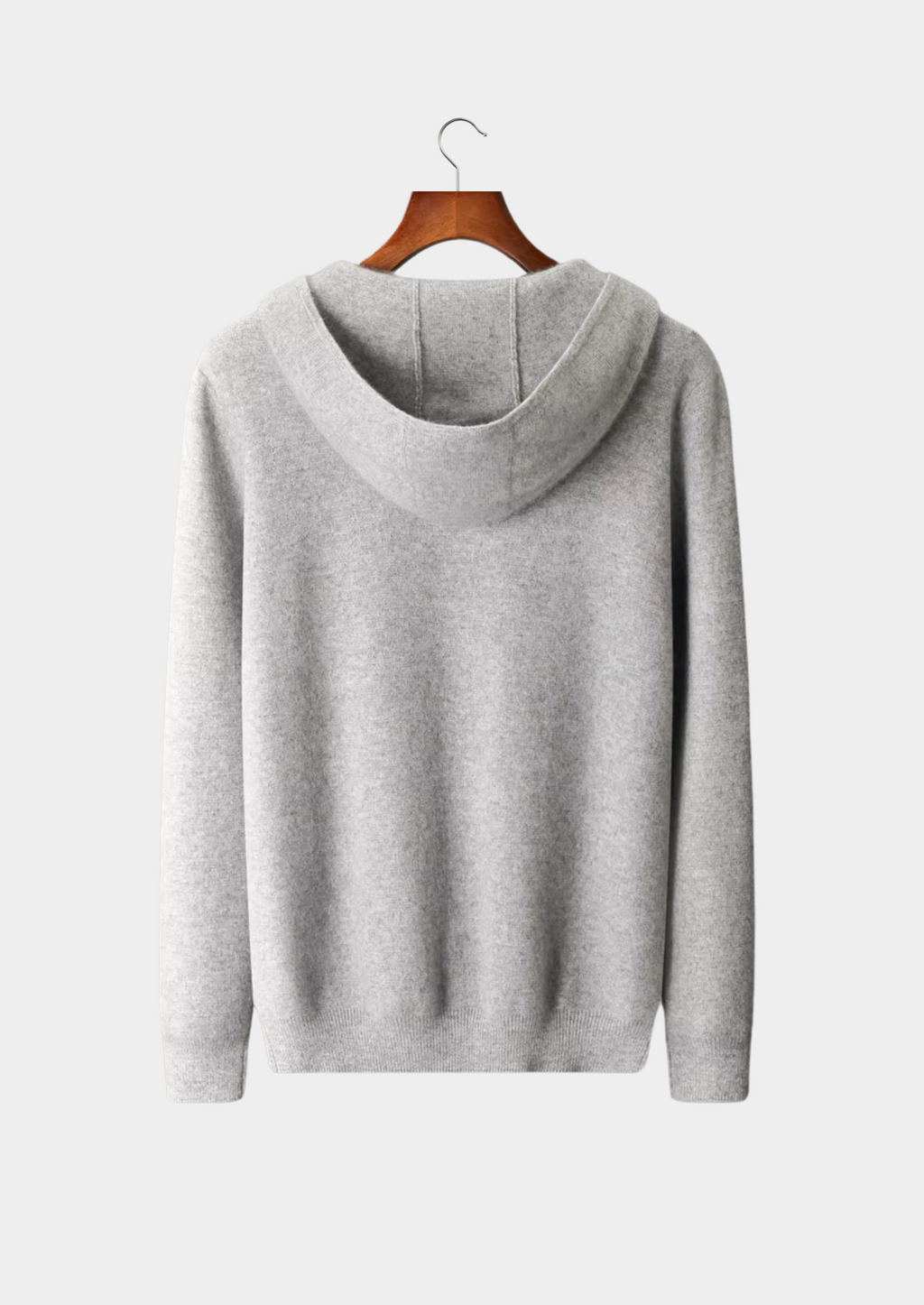 Men’s Knit Sweater with Full Zip and Hood