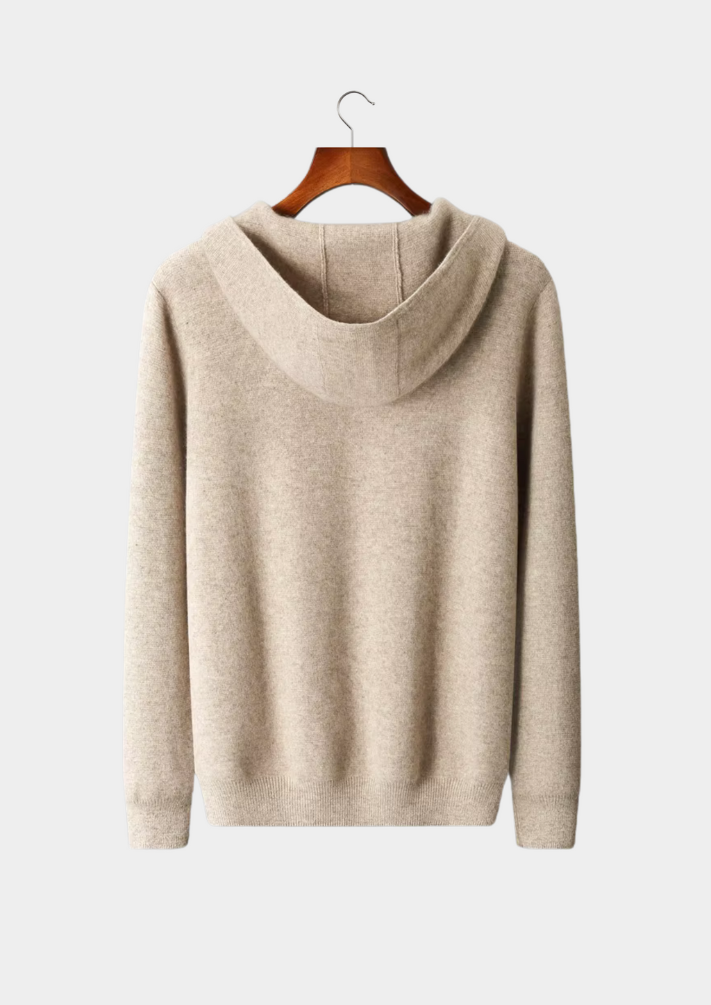 Men’s Knit Sweater with Full Zip and Hood