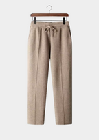 Men’s Straight Leg Knit Pants with Drawstring Waist and Pockets