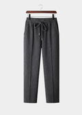 Men’s Straight Leg Knit Pants with Drawstring Waist and Pockets
