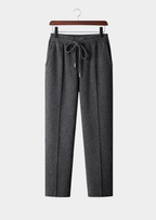 Men’s Straight Leg Knit Pants with Drawstring Waist and Pockets
