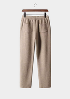 Men’s Straight Leg Knit Pants with Drawstring Waist and Pockets