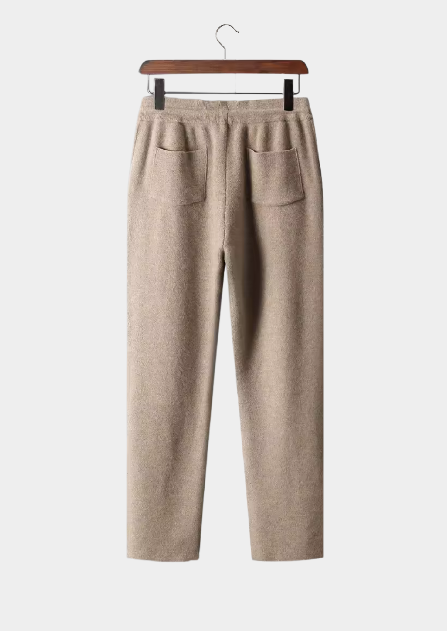 Men’s Straight Leg Knit Pants with Drawstring Waist and Pockets