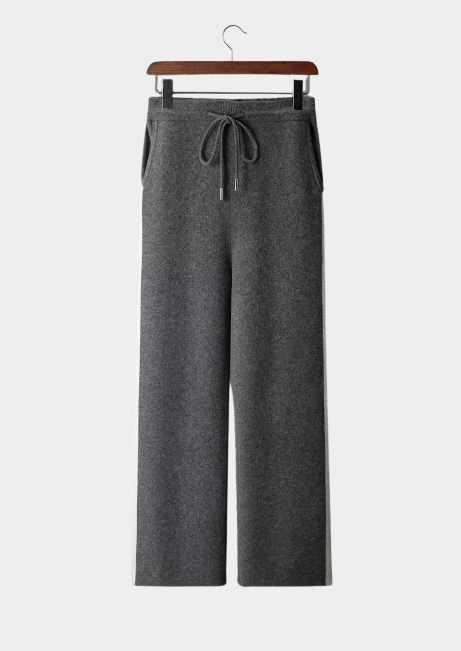 Men’s Wide Leg Knit Pants with Drawstring Waist