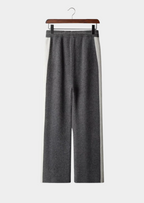 Men’s Wide Leg Knit Pants with Drawstring Waist