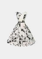 Women’s Floral Mid-Calf Dress with Short Sleeves