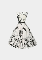Women’s Floral Mid-Calf Dress with Short Sleeves