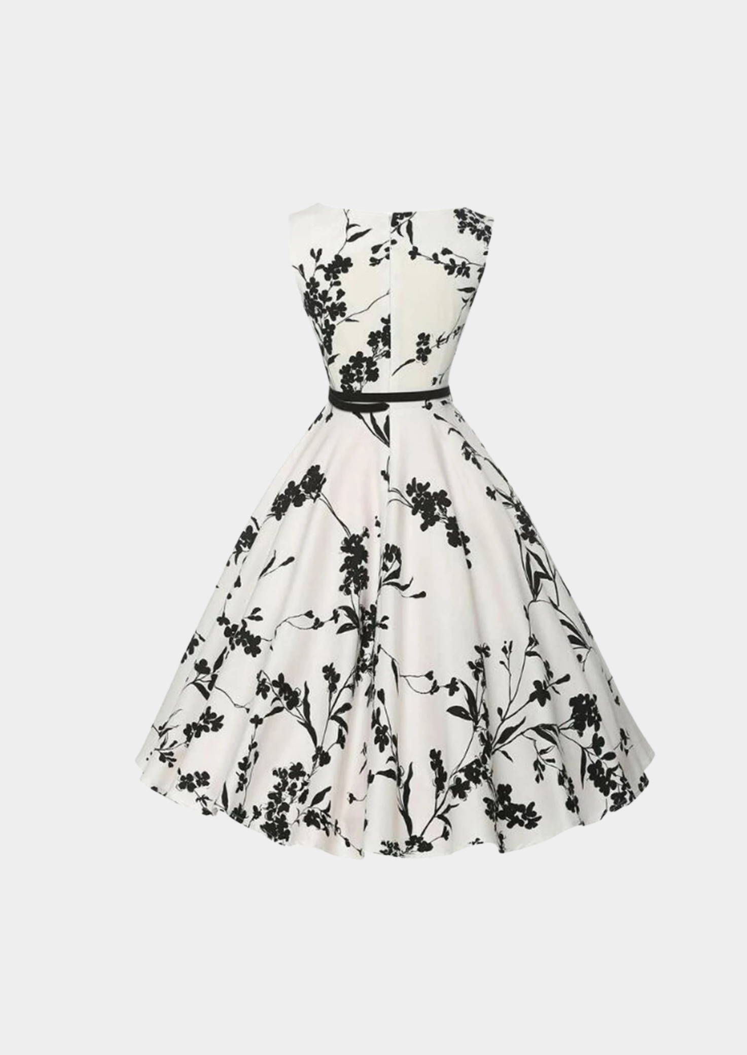 Women’s Floral Mid-Calf Dress with Short Sleeves