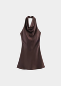 Women’s Halter Mini Dress with Open Back