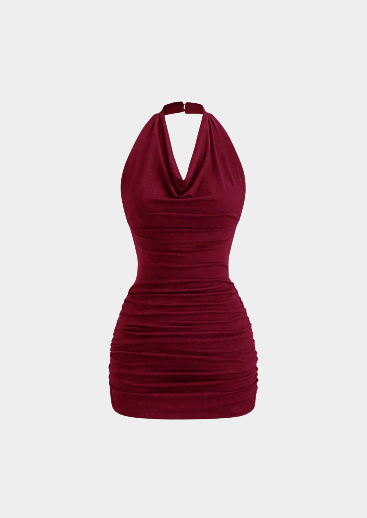 Women’s Halter Mini Dress with Open Back and Tie Detail