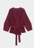 Women’s Knit Cardigan with Tie-Waist and Long Sleeves