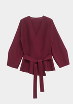 Women’s Knit Cardigan with Tie-Waist and Long Sleeves