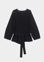 Women’s Knit Cardigan with Tie-Waist and Long Sleeves