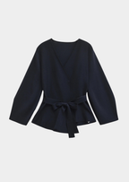 Women’s Knit Cardigan with Tie-Waist and Long Sleeves