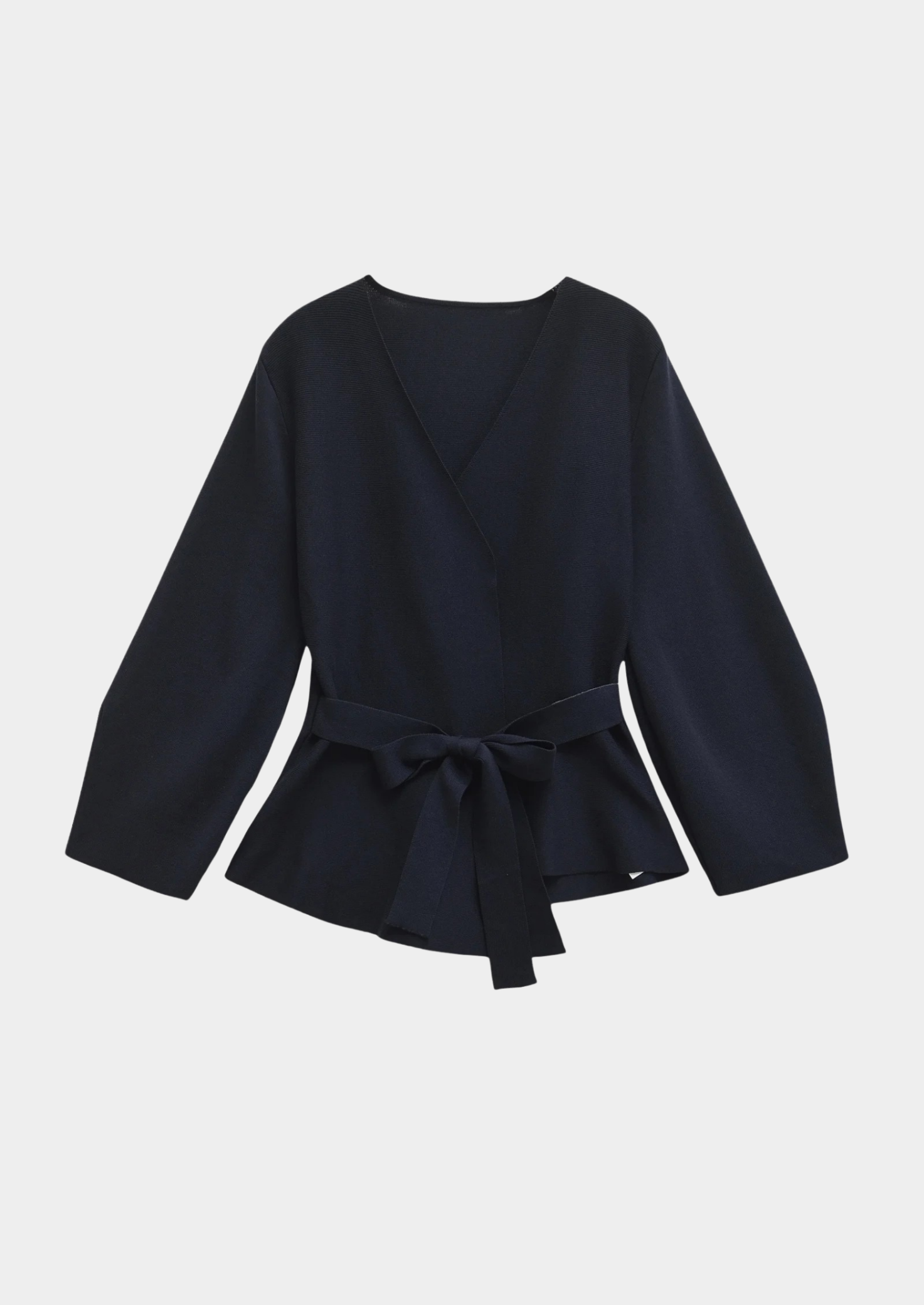 Women’s Knit Cardigan with Tie-Waist and Long Sleeves