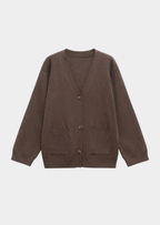 Women’s Knit Cardigan with V-Neck and Button Front